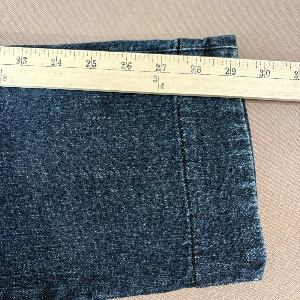 Civil Society Jeans Men 32x30 Dark Wash Straight Leg Plaid Trim Denim Streetwear